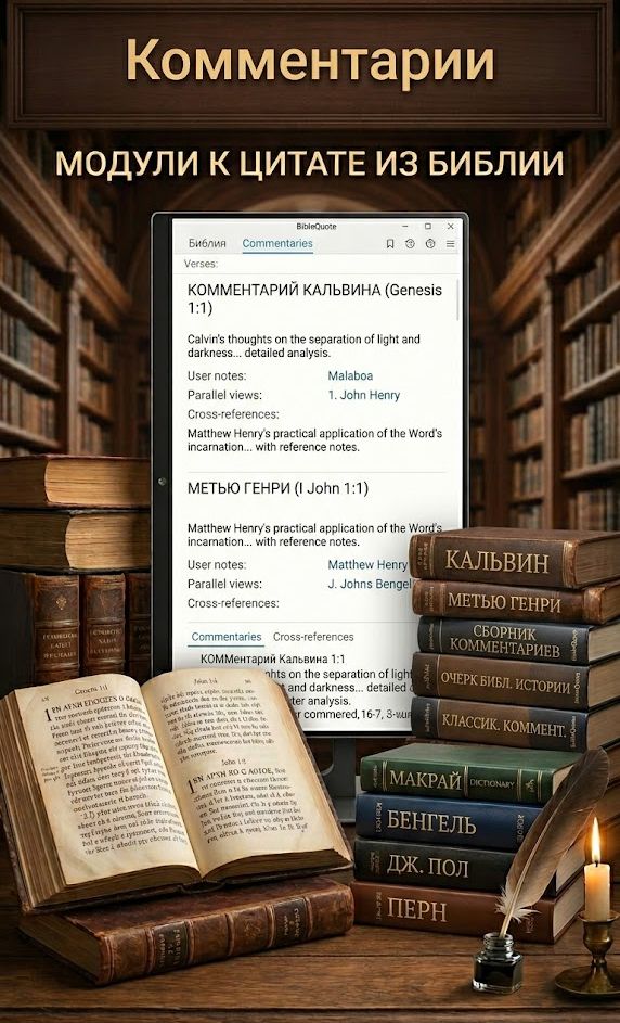 Комментарии — модули для Цитаты из Библии
