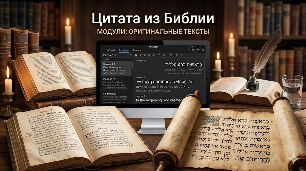 Оригинальные тексты — модули для Цитаты из Библии