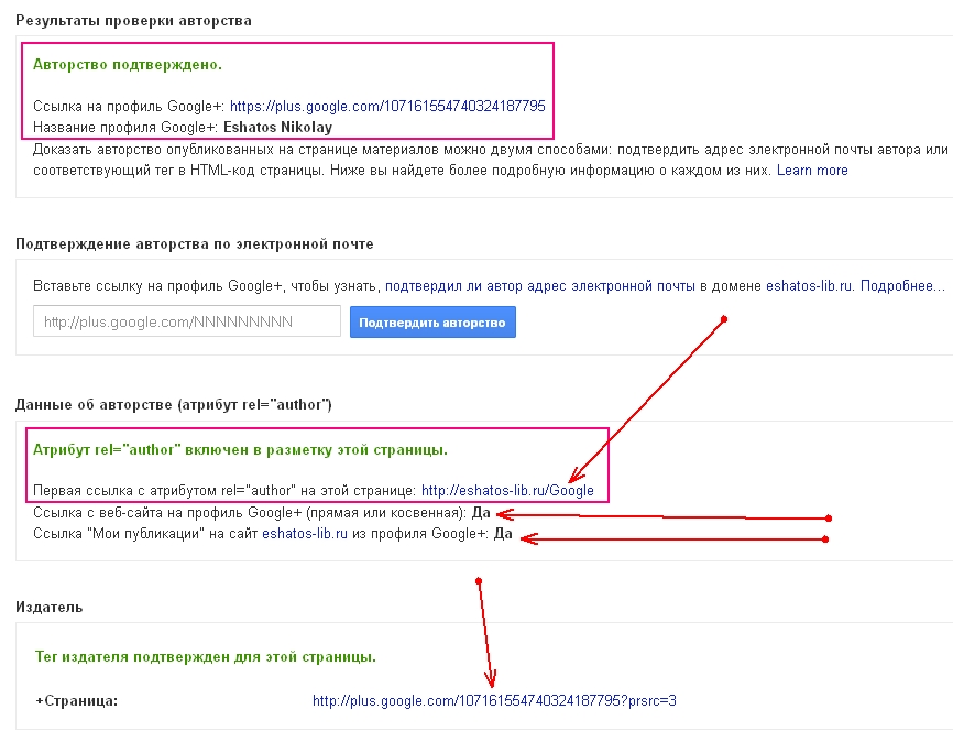 Авторство в Гугл