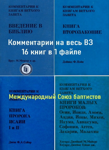 Комментарии к книгам Ветхого Завета - 16 книг в 1 файле