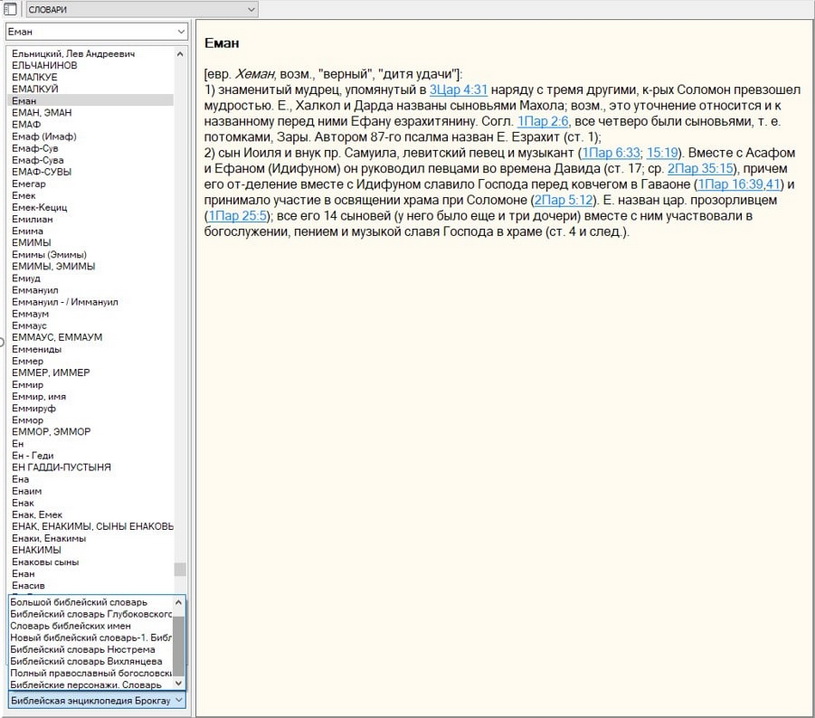 Программа позволяет искать нужный термин
