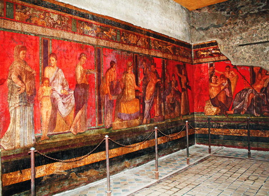Фрески мистерий I в. до н.э. Помпеи. Вилла Мистерий. Национальный музей Неаполя