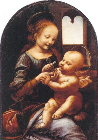 Леонардо да Винчи. Мадонна с цветком (Мадонна Бенуа). 1478–1480. Государственный Эрмитаж, Санкт-Петербург