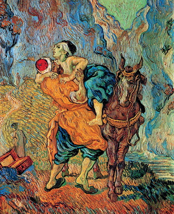 Винсент Ван Гог. Добрый самаритянин (по Делакруа). 1890. Музей Крёллер-Мюллер, Оттерло