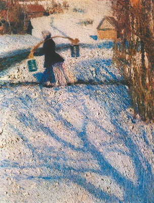 И. Э. Грабарь. «Мартовский снег», 1904, Третьяковская галерея, Москва